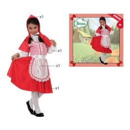Déguisement de Caperucita Roja pour Fille 5-6 Ans - Costume Chaperon Rouge avec Capuche, Chemise, Tablier et Jupe - Fantaisie