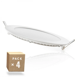 Pack 4 Placas LED 12W 1200Lm 2700°K 40.000H [HO-PLCIR12W-WW-PK4-AP]