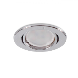 Vepa Aro Foco Downlight Circular Basculante Acero Cromado 90mm