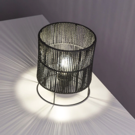 Lampe de Table "Bayamo" SKD-T1019 en Rotin, Style Naturel Boho-Chic