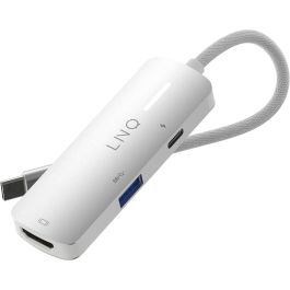 Hub USB Linq Byelements LQ49031 Blanc Gris