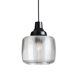 Lampe suspendue New Wave Stripe Clear E27 sans ampoule