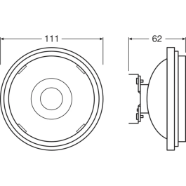 Ledvance/Osram LVE-4099854048548 Ampoule LED Spot G53 7.4W 450Lm 3000K 24º IP20 Dimmable