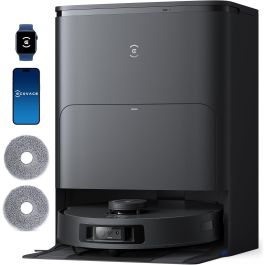Ecovacs Deebot T30s Pro Gen2 Robot aspirateur et laveur avec base de recharge 13500 Pa Brosse ZeroTangle Nettoyage à l'eau tiède AAAYU86069