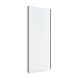Emuca Miroir extractible pour l'intérieur de l'armoire, Peint gris pierre, Acier et Plastique et Verre