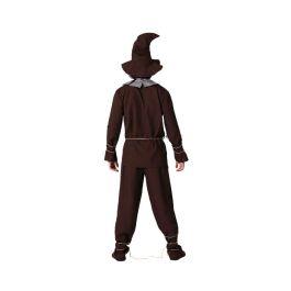 Déguisement Épouvantail Ensanglanté pour Homme Adulte avec Chapeau et Masque - Taille M-L - Polyester - Thème Halloween - Marron