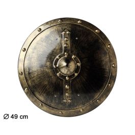 Bouclier Romain Décoré Doré 49 cm - Accessoire pour Costume de Gladiateur, Soldat, Carnaval et Reconstitution Historique Precio: 14.4999996. SKU: B16GLKSW5J