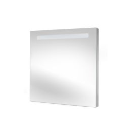 Emuca Miroir de salle de bain Pegasus avec éclairage frontal LED, rectangular 600 x 700 mm, AC 230V 50Hz, 6 W, Aluminium et Verre.