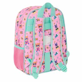 Cartable SuperKitties Rose Turquoise 26 x 34 x 11 cm