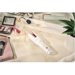 Sencor SHS 0930RS - Fer à friser sans fil rechargeable avec 3 températures et minuterie - 18 styles de boucles - Batterie 4800 mAh, 40 min d'autonomie