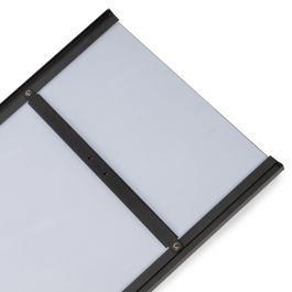 Emuca Miroir extractible pour l'intérieur de l'armoire, Peint en noir texturé, Acier et Plastique et Verre