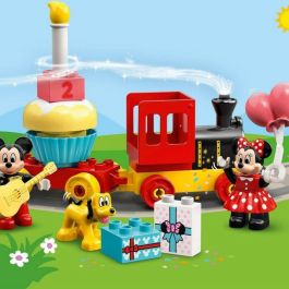 LEGO DUPLO 10941 Train d'anniversaire Mickey et Minnie, train de jouet pour bébés avec gâteau et ballons