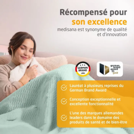 Medisana Manta Térmica HB 417, Reversible, 120W, 9 Niveaux, 180 x 130 cm, Vert