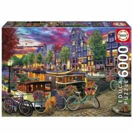 Puzzle Educa Bicicletas en Ámsterdam 6000 Pièces