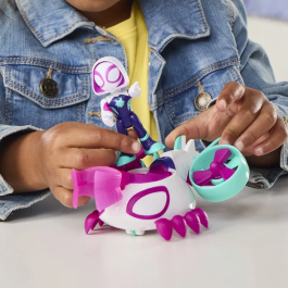 Hasbro Marvel - Spidey et ses Amis Extraordinaires - Véhicule Hélico de Ghost-Spider avec Figurine de 7,5 cm et Accessoire, Jouet Enfant dès 3 ans
