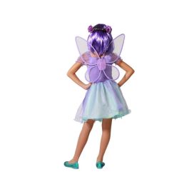 Déguisement de Fée pour Fille Violet 7-9 Ans - Robe avec Accessoire Dorsal - Polyester - Pour Fêtes et Carnaval