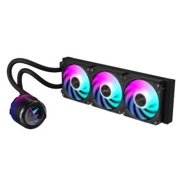 Gigabyte WATERFORCE X II 360 AIO Liquid CPU Cooler - Refroidisseur liquide tout-en-un avec 3 ventilateurs ARGB 120mm, Écran LCD, Compatibilité Intel LGA 1851 et AMD AM5, Noir