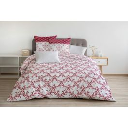 Parure de couette HOME LINGE PASSION Blanc Bordeaux 220 x 240 cm 3 Pièces