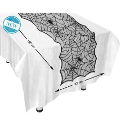 Chemin de Table Décoratif Halloween 180x46 cm avec Design Toile d'Araignée et Araignées pour Fête Effrayante - Accessoire Déco Precio: 2.676. SKU: B1AXHE9KED