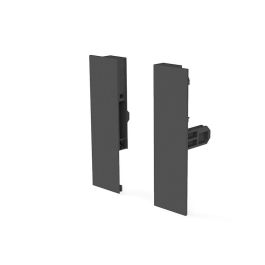 HERRAJES ALK Jeu de Fixation Frontal Qube H90 H120 H185 Finition Antracite Hauteur H120