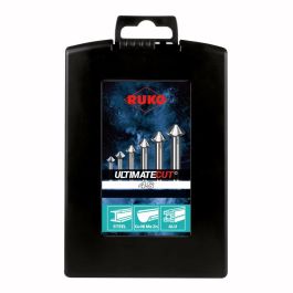 Jeu de fraises à chanfreiner (Fraises à chanfreiner) RUKO ULTIMATECUT 4S Acier rapide (AR) 6 Pièces