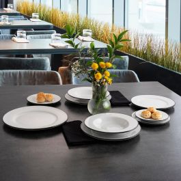 Plato Llano Porcelana Glacial Filo Bidasoa 30 cm (12 Unidades)