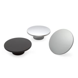 HERRAJES ALK Poignée Luna Zamak Ø60 mm - Finitions Chrome, Aluminium, Noir Mat