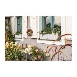 LECHUZA Jardiniere - Balconera cottage 80 - 79 x 19 x 19 cm - 12 L - Kit complet - Blanc