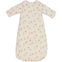Douillette nomade - CANDIDE - 90 cm - 9/24 mois - Manches amovibles - Blanc imprimé lange tigre