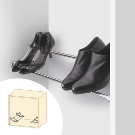 Emuca Range-chaussures Self pour intérieur d'armoire, Peint en aluminium, Acier et Plastique.