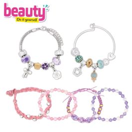 Kit de création de bracelets et colliers Colorbaby 6,5 X 0,1 X 6,5 CM (6 Unités)