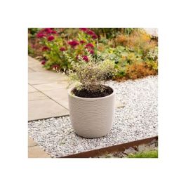 Strata Pot de fleurs rond Amalfi L Ø 42,5 cm x 40 cm - Couleur pierre STR5021711059588