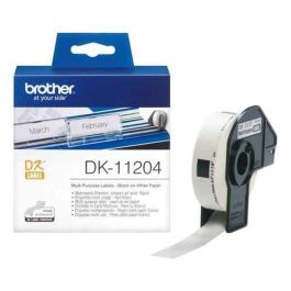 Brother DK11204 Étiquettes multiusos 17 x 54 mm - Rouleau de 400 étiquettes blanches