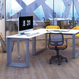 Emuca Colonne passe-câbles Pipe 4, Plastique, Peint aluminium