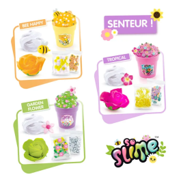 Canal Toys So Slime - 3 Pots Slime Fleur avec Arôme, Décorations et Charms pour Créations, Jeu pour Enfants 6+ Réf. SSC 418