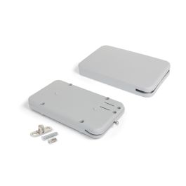 Emuca Mécanisme de porte relevable Miniwinch avec couvercle, 14kg, Acier et Plastique, Gris