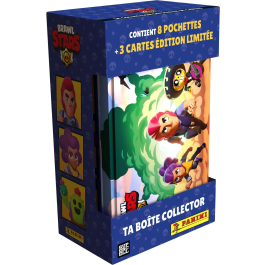 Panini Boîte métallique Brawl Stars TC - 8 paquets, 64 cartes - PAN8051708027440