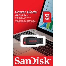 STICK 32GB USB 2.0 Sandisk Cruzer Blade black/red