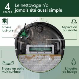 Irobot Roomba 105 Combo Robot aspirateur et laveur 2 en 1 LiDAR détection tapis 4 niveaux succion IRO5061042264459