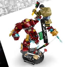 LEGO 76343 Marvel Le Combat Légendaire entre Hulkbuster et Hulk, Set Collector Avengers L'Ere d'Ultron, Jeu de Construction Cadeau 9 Ans