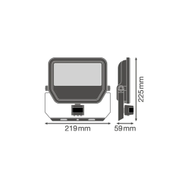 Ledvance [LVE-4058075461055] Proyector LED 50W 6000Lm 4000K 100 x 100° IP65 Sensor - Blanco Natural