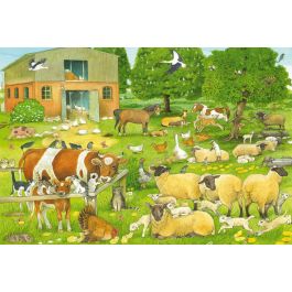 Schmidt Spiele - Puzzle 100 Pièces - Familles d'Animaux à la Ferme - À Partir de 6 Ans