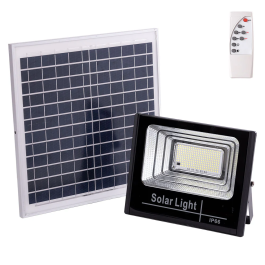 Projecteur LED Solaire 120W 6500K avec Panneau Solaire et Télécommande HO-SOLARFL-120W-01