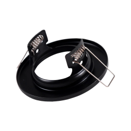 Aro de Foco LED Downlight Circular "Sara" Acero Negro 81mm, Compatible GU10/GU5.3