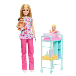 Barbie JMK12 Coffret de Jeu Pédiatre Barbie Careers avec Poupée Barbie, 2 Bébés, Table d'Examen et Accessoires Precio: 49.008. SKU: B1A6YREFDM