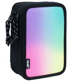 Pochette à crayons triple Milan Sunset Noir 19,5 x 13 x 7,5 cm (12 Unités)