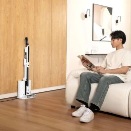 Aspirateur Balai sans fil - EZICLEAN Cyclomax R15 station - 20000 Pa - 30 min - 2,2 L - Blanc / Noir