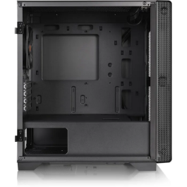 Thermaltake S100 Noir - Boîtier PC Micro-ATX Mini Tour - Sans alimentation - Format Micro-ATX/Mini-ITX - Ventilateur 120 mm - USB 3.0 - Vitre trempée