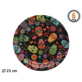 Assiettes en Carton Fête des Morts Calaveras Noir 23 cm - Lot de 6 Precio: 10.5. SKU: B1HZRT5RRC