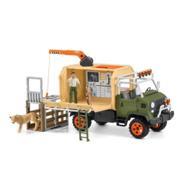 Schleich 42475 - Grand camion de secours et de sauvetage des animaux - Figurine et jouet de ferme